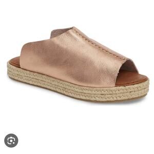Klub Nico Gracey Flatform Espadrille slide sandal bronze top size 7